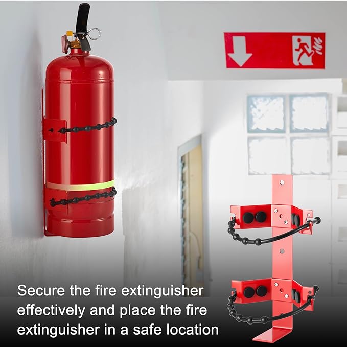 2 Pcs Fire Extinguisher Mount Bracket Adjustable, Supports up to 10 Lbs, Heavy-Duty and Easy Installation, Ideal for Home, Truck, Rv, Boat, Commercial Use, Secure and Durable Holder