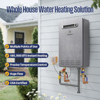 Westinghouse Natural Gas Tankless Water Heater Outdoor Installation Max 8.1 GPM 180,000 BTU, Temp Self Modulating Non Condensing High Efficiency Water Heater for House or Commercial, APOLO Performance