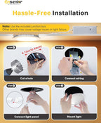 Ensenior 16 Pack 4 Inch LED Recessed Ceiling Light, Dimmable, 2700K-5000K 5CCT, 750LM 9W 120V, High Brightness Canless Wafer Downlight - ETL&FCC&IC