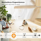 54" Ceiling Fan with Light - Low Profile Flush Mount Ceiling Fan, 6-Speed Remote Control, Solid Wood, Quiet Reversible DC Motor, Wood/White Finish, for Bedroom, Living Room, Porch