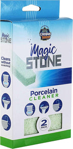 COMPAC HOME Magic-Stone Porcelain Cleaner, Green Product, Made from Recycled Glass, Scouring Stick Toilet Cleaner, Removes Stubborn Lime Stains from Porcelain or Bathroom Fixtures, 4 Count