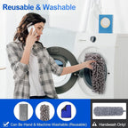 7 Pcs Microfiber Feather Duster with 100-inch Telescopic Extendable Pole, Washable and Reusable Cobweb Duster Kit, Dusters for Cleaning High Ceiling,Fan,Furniture,Blinds