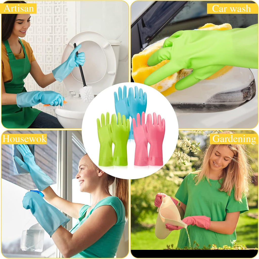 36 Pair Reusable Household Gloves Long Rubber Dishwashing Gloves Kitchen Cleaning for Dishes Clean Gardening