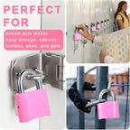 DELSWIN 4-Digit Combination Lock Outdoor Padlock - Heavy Duty Locker Lock with Hardened Steel Shackle, Waterproof Combo Lock for Gym Locker, Hasp Storage, Shed, Fence, Gate (Pink,1Pcs)