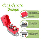 50A 12V-24V Automatic Reset Circuit Breaker with Cover Stud Bolt for Battery Chargers Trucks Car Engines and More(2pcs)