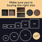 CasterMaster Anti Slip Furniture Pads & Caster Cups - 2" x 2" Black (Pack of 4) - Couch Leg Floor Protectors for Hardwood, Tile & Vinyl Floors - Rubber Feet & Floor Protectors for Chairs