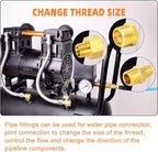 GASHER 6PCS Brass Pipe Fitting, Hex Bushing, Reducer Adapter, Reducing Hex Nipple 3/8 Inch NPT x 1/4 Inch NPT