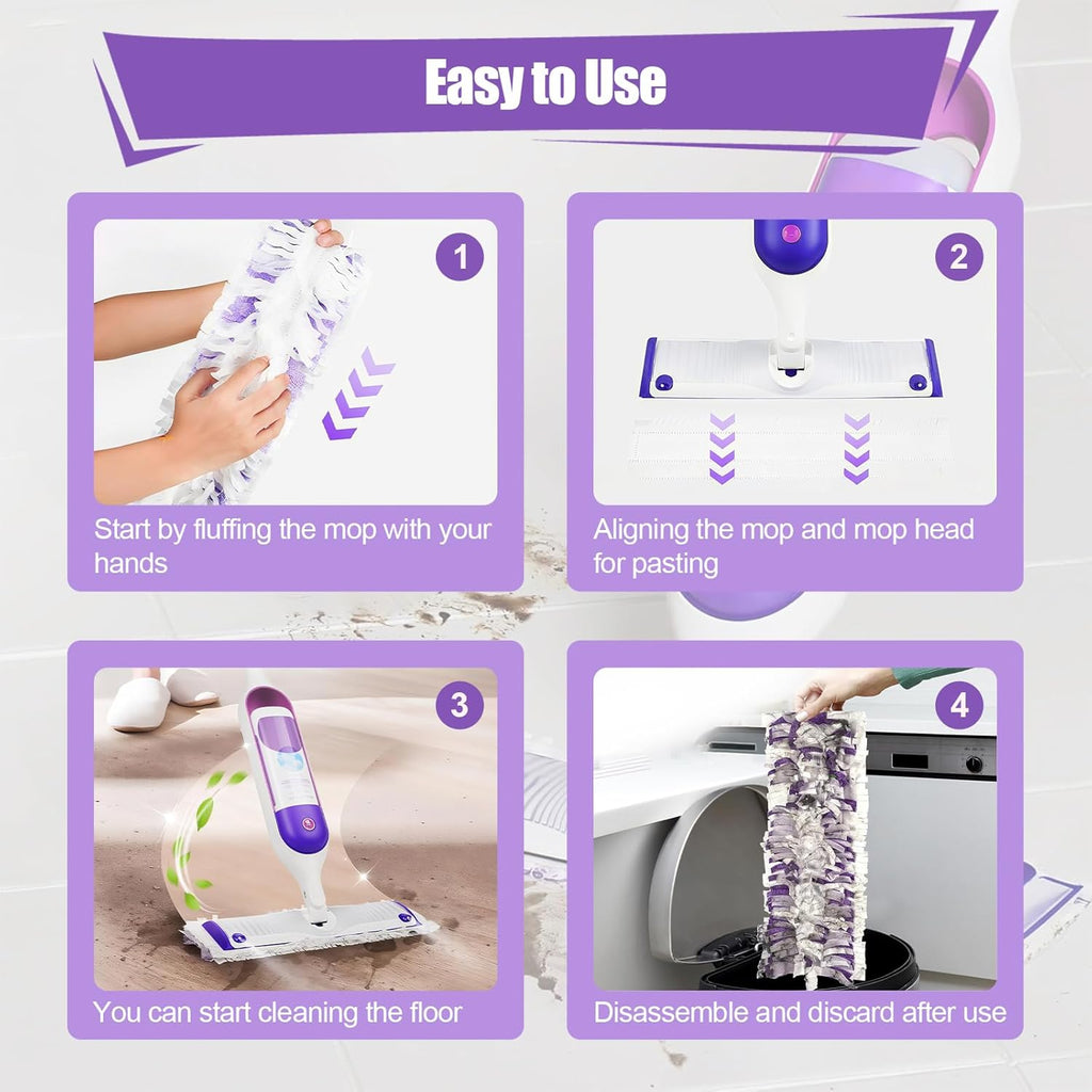 32 Pack Disposable Power Mop Pads for Swiffer PowerMop, 5X Power Mop Refills for Cleaning, 14-Layer Unscented Thickened Multi-Surface Replacement Mopping Pads Refills for Floor Cleaning