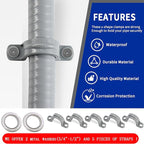 (1/2" Dia * 6 Feet with Wire) Yariwiz Flexible Electrical Conduit Liquid Tight PVC Conduit Kit with 3-Conductor 10 Gauge AWG Wires, Sealtight Seal Flex Liquidtight Wire Outdoor Non Metallic Grey