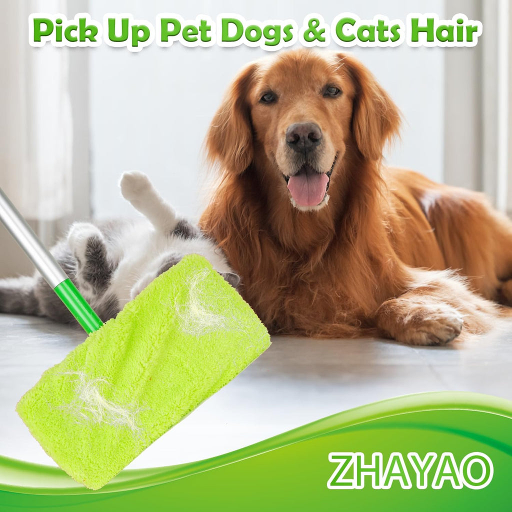 3 Pack Reusable Microfiber Mop Pads for Swiffer Sweeper Mop, Wet & Dry Use, Compatible with 10-12 Inch Flat Mops, Washable, Fits All Types of Floors