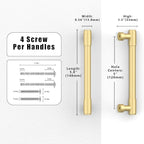 10 Pack Brushed Gold Cabinet Pulls 5 Inch(128mm) Kitchen Cabinet Handles Cabinet Hardware for Drawer Pulls