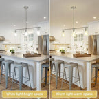 3-Light Pendant Lighting Clear Glass Pendant Lighting for Kitchen Island Brushed Nickel Hanging Light Fixture Pendant Light Dining Room Chandelier Farmhouse