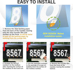 Mailbox Numbers Sticker - Reflective, Self Adhesive Numbers for Outside, Durable & Easy to Apply (White, 4 Inch)