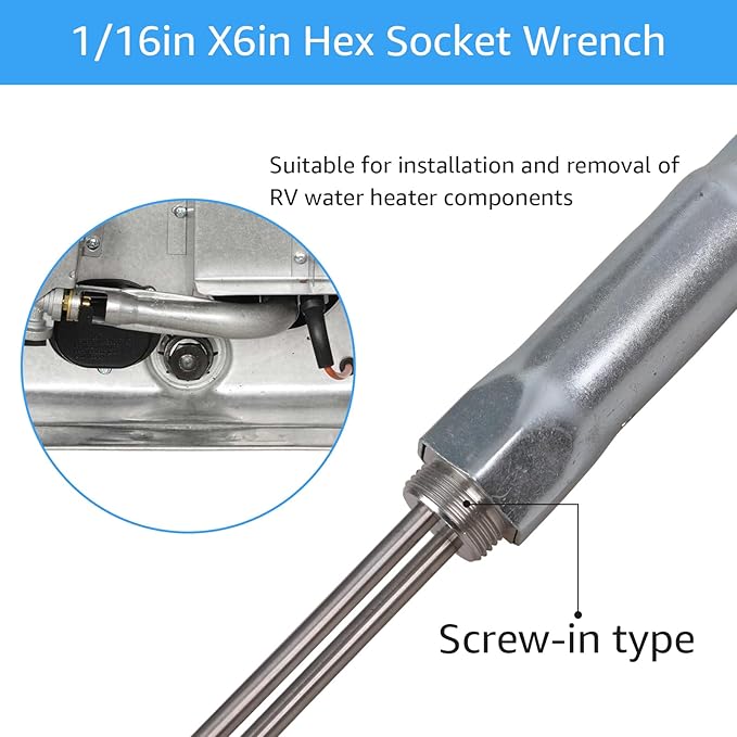 520900 232794 520789 RV Water Heater Element 1440W 120V Screw-in, Compatible with Atwood Suburban GC6AA GC10A GCH6A SW Series(1Set)