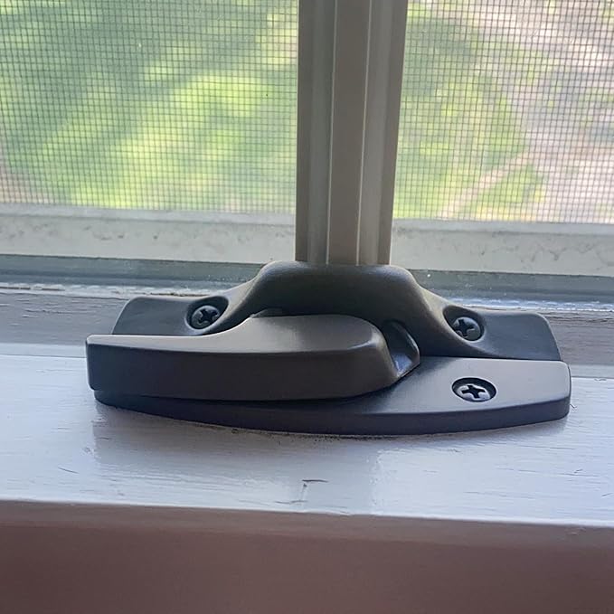 Window Sash Lock & Latch and Keeper Replacement for Andersen 200 Series Narroline and 400 Series Tilt-Wash Double-Hung Windows 1968 to Present (2 Pack, Stone Color)