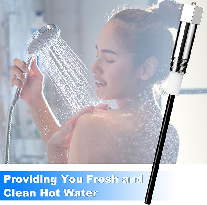 Powered Anode Rod for Water Heater(10-45 Gallon Tank) Electric Anode Rod Made of Titanium, Anti-rust, Anti-Corrosion, Reduce Scale,Water Heater Anode Rod Powered Anode Rod Titanium Anode Rod