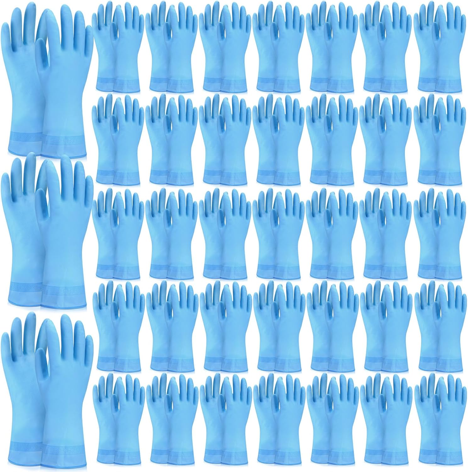 36 Pair Reusable Household Gloves Long Rubber Dishwashing Gloves Kitchen Cleaning for Dishes Clean Gardening