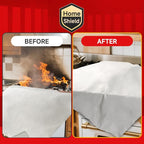 Emergency Fire Blanket for Home and Kitchen Safety - 100% Glass Fiber 40 * 40 Inches Fire Blanket for Kitchen, Car, Office, and School - Fire Blankets Emergency for Home (4 Pcs)