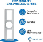 OHLECTRIC 48 Pack – New Construction Mounting Plate for 6 Inch LED Downlight – Slim Steel Rough in Plate/Bracket – Made of Galvanized Steel Recessed LED Light Plate -Slim Light Kit Bracket