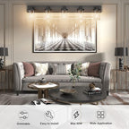 Aipsun Matte Black Bathroom Vanity Light Fixtures 5 Lights Industrial Lighting Fixtures Over Mirror with Clear Glass Shade(Exclude Bulb)