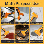 4" Razor Blade Scraper Tool – Wide Scraper Tool with 15 Extra Replacement SK5 Blades,Glass Cleaner for Stove Tops, Windows, Paint Removal and Adhesive Residues