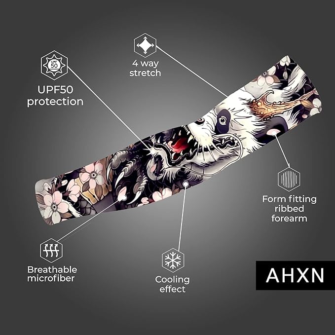 UV Sun Protection Arm Sleeves for Men & Women-UPF 50+ Sports Compression Cooling Sleeve-Unique TATTOO SLEEVE gift