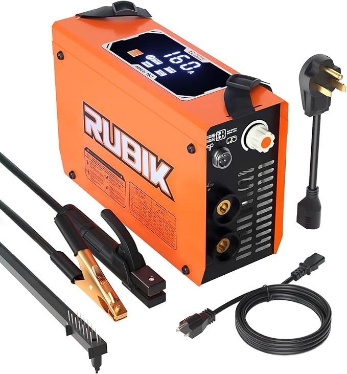 Rubik Mini 160A Stick Welder 110/220V, 3 in 1 Welder Machine MIG/MMA/Lift Tig, Portable ARC Welding Machine with IGBT Inverter, Digital LCD Dispaly Welder. （Not Spool Gun）