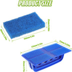 5 Pack Electric Cleaning Brush Pad Kitchen Bathroom Household Cleaning Pad Swimming Pool Wall Cleaning Brush Heavy Duty Griddle Scrubber Scouring Pad and 1 Pack Handle kit(Blue)