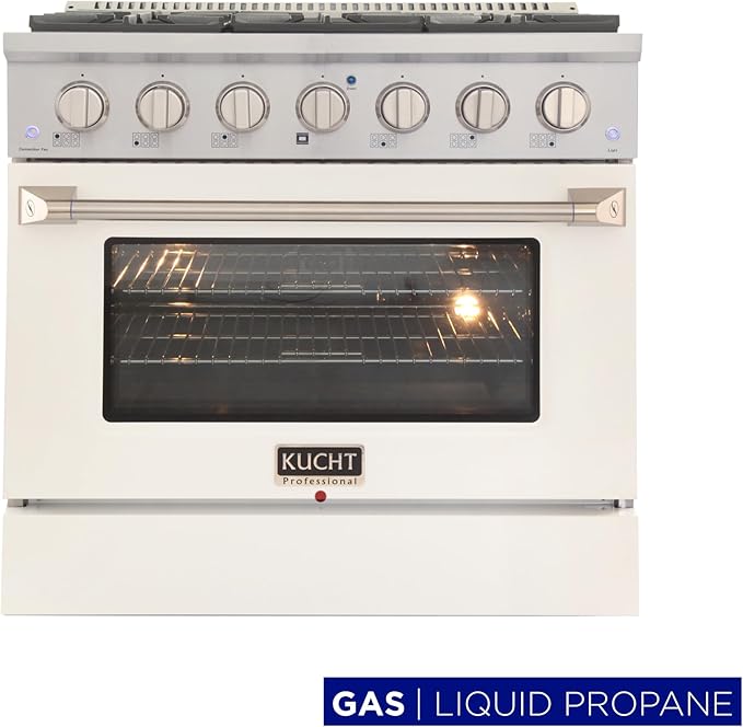 Kucht KNG361/LP-W Gas Range, White