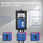 3000W 240V Titanium Immersion Water Heater Portable Electric inflatable pool & Hot Tub Submersible Water Heater with Temp Control, GFCI for above ground pool, Baptistry, baptism pool & spa