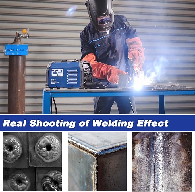 200A ARC Welding Machine, 110V/220V Dual Voltage Welder, IGBT Stick MMA Welder LED Display with Electrode Holder Work Clamp