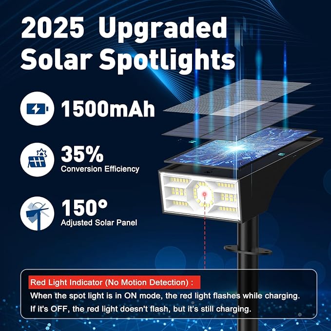 Solar Spot Lights Outdoor,10 Pack/56 LED Outdoor Lights for Yard Waterproof IP68, 4 Lighting Modes Solar Landscape Spotlights, Auto On/Off Solar Powered Flood Lights Garden Pathway,Cool White