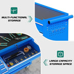 5-Drawer Rolling Tool Chest Toolbox, Rolling Tool Box with Wheels, Tool Chest with Keyed Locking System and Drawer Liners, Tool Box Organizer for Garage, Warehouse, Workshop(Blue)