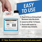 IMPRESA Odor-Eliminating Urinal Cleaner & Pipe Descaler - 32 oz Unscented - Removes Rust, Lime, Mineral & Calcium Deposits - Urine Odor Eliminator & Urinal Salt Remover
