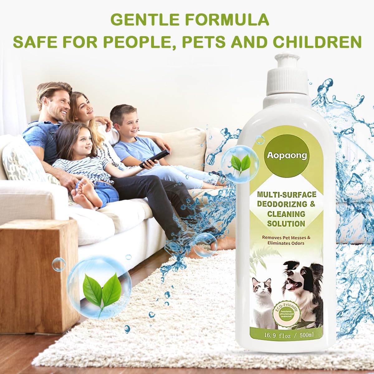 Multi-Surface Floor Cleaning Solution Household Floor Cleaner Care for All Robot Vacuums with Mopping and Cordless Wet/Dry Vacuums (16.9Fl Oz/500ML)