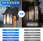 Porch Light with GFCI Outlet Dusk to Dawn Motion Sensor Outdoor Light 3 Light Modes Exterior Light Fixture Waterproof Outside Wall Light for House Patio Garage