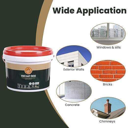 Waterproof Sealant, ORIENTAL YUHONG 1 Gallon Acrylic Coating Sealant, UV Defense, Elastomeric Roof Coating Sealer for Roof Leaks Repair, Concrete, Wall Repair Indoor and Outdoor (Gray)