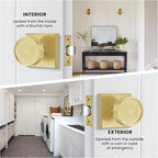 Haidms Gold Passage Door Knobs Interior, Zinc Alloy Brushed Gold Closet Door Knobs, Heavy Duty Round Brushed Brass Doorknobs for Hall Closet,Hallway(3 Pack)