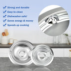 Chrome Range Drip Pans compatible with GE, Hotpoint and Kenmore Electric Stove - Replacement for WB31T10010, WB31T10011 (4 Pack, 2pcs 6" and 2pcs 8")