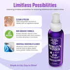 Worley's Wonder Jewelry & Glass Cleaner (4 Ounce Spray Bottle) - Jewelry Cleaner Spray for Gold, Silver, Diamonds, Gemstones, Glass, Marble, Electronics (4.00 Fl Oz (Pack of 1))