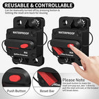 DaierTek 12V Circuit Breaker 80 Amp Marine 12 Volt Circuit Breaker 80A Waterproof for Boat Truck RV -2Pack
