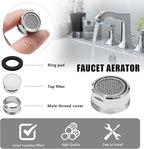 Litoexpe 51/64 Inch Faucet Aerator 4 PCS, Kitchen Sink Aerator Replacement Parts, Sink Faucet Male Thread Faucet Filter with Brass Shell and Gasket for Bathroom