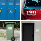 Reflective Mailbox Numbers 2 Inch (0-9) for Outside House Address Number Stickers for Mail Box White Self-Adhesive Stickers-Waterproof and UV Resistant Signs, Door, Address Farmhouse Decor(6 Sets)