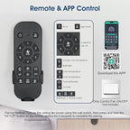 52 Inch Ceiling Fans with Lights and Remote/APP Control, Modern Ceiling Fan for Bedroom Living Room Patio Porch Indoor Outdoor, 6 Speeds, Reversible Quiet Motor, 8 Wood Blades, Brown