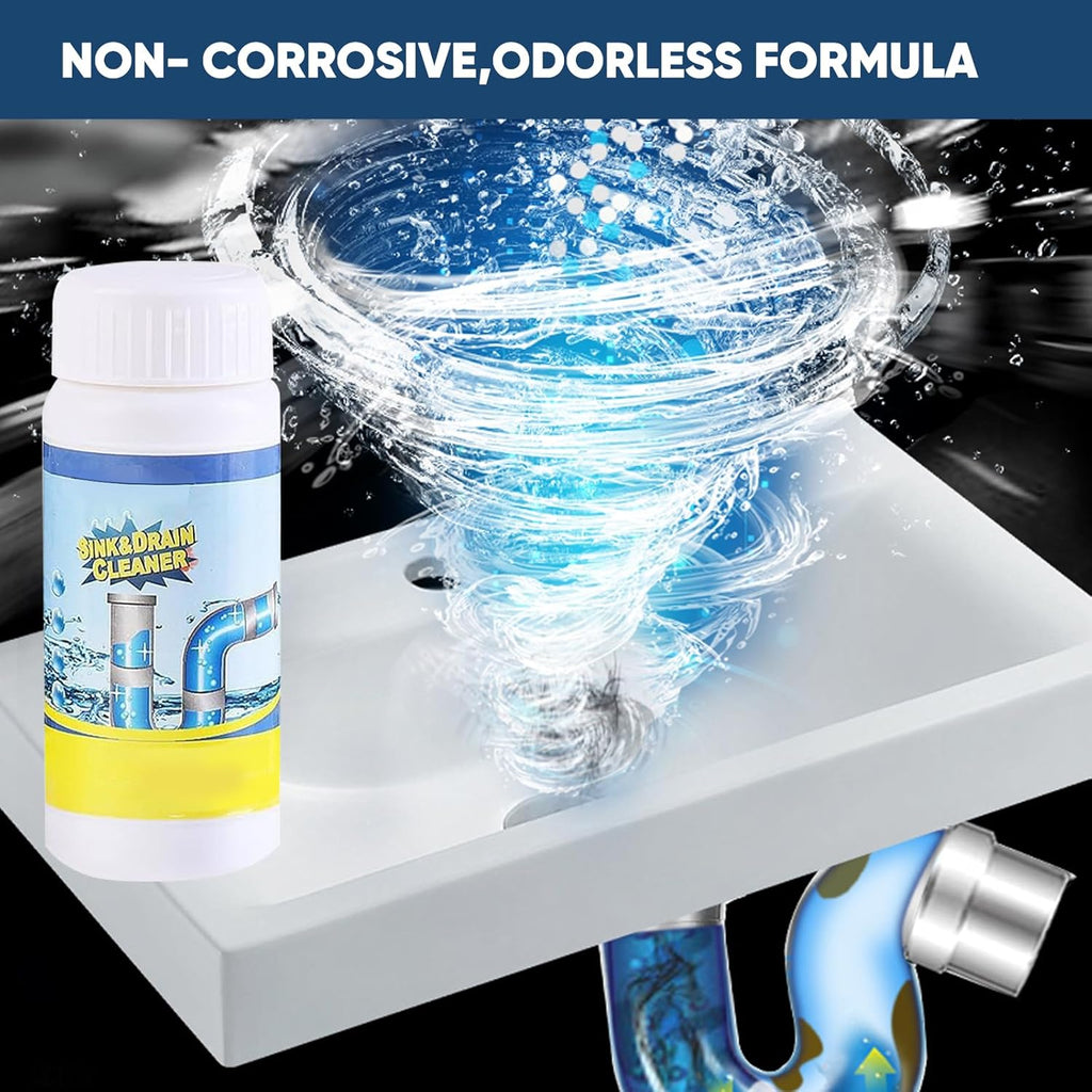 Sink & Drain Cleaner, Dodorado Drain Cleaner Powder, 3.9 oz Bottle, Sewer Pipe Maintainer for Kitchen, Bathtub, Shower Drains (7Bottles)