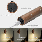 Montford Battery Operated Wall Sconces, Motion Sensor Night Light Magnetic Wall Light Rechargeable Wall Sconce, Peel and Stick Sconce Lights for Bedside Stair Hallway