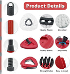 Mop Replacement for Ocedar, Mop for O Cedar, Replacement Mop for O Cedar Spin Mop Contains 4-Section Mop Handle 2 Mop Replace Head 1 Mop Base 1 Scrubber Mop Head for O-Cedar Spin Mop