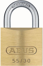 ABUS 55/30 Small Solid Brass Padlock with 2 Keys for School, Gym, Cabinet 1 9/64in (30mm) Wide, Keyed Alike