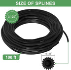 Window Screen Repair Kit, Screen Door Repair Kit, 0.125"X100' Screen Spline for Window Screen, 5 in 1 Screen Replacement Kit, Screen Roller Tool Round Retainer Spline Removal Hook Ruler Cutter