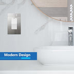 LIDER Decorator Wall Plate, Impact Resistant, Mirrored Acrylic, Plexiglass, Reflective Finish, Screwless Light Switch/Outlet Cover, UL Listed, Mid-Size 1-Gang 4.88" x 3.11", Silver, 2 Pack